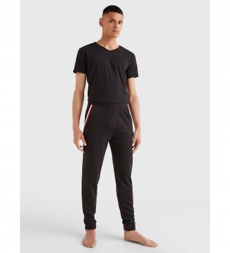 Tommy Hilfiger Conjunto de 3 T-shirts pretas com decote em V