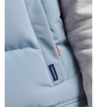 Superdry Chaleco con capucha Vintage Everest azul