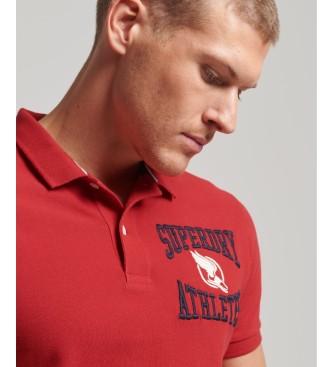 Superdry Czerwona koszulka polo Superstate