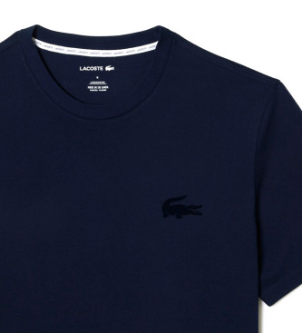 Lacoste T-shirt en coton tricot marine pour la maison