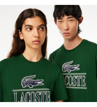 Lacoste T-shirt unissexo com logótipo verde