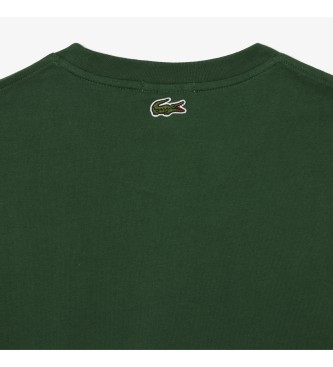 Lacoste T-shirt unissexo com logótipo verde