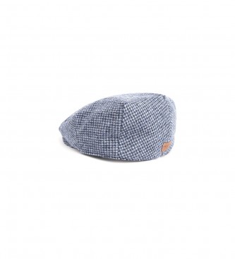 Hackett London Tweed beret blue