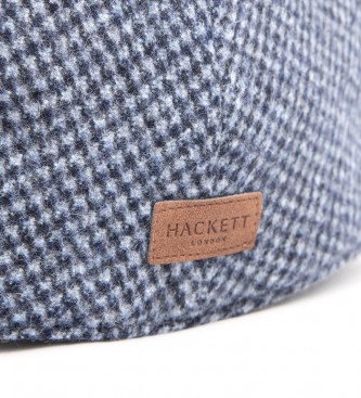 Hackett London Tweed beret blue