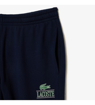 Lacoste Pantaloni sportivi da jogging stampati con marchio blu scuro