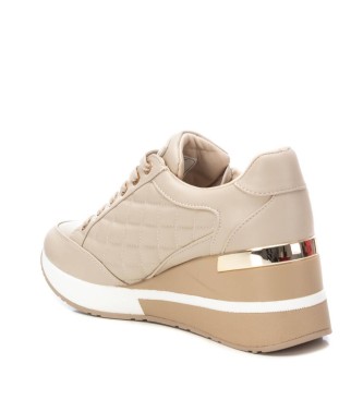 Xti Sneakers casual beige -Altezza zeppa 6cm-