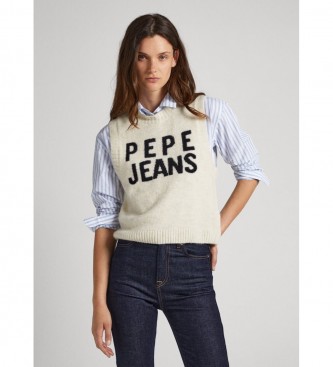 Pepe Jeans Waistcoat Denisse white