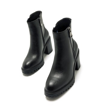 Mustang Maya ankle boots black -Height 7cm heel