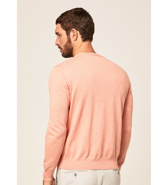 Hackett London Silk Crew Sweater orange