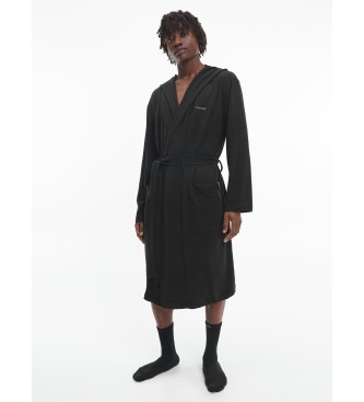 Calvin Klein Black homewear bathrobe