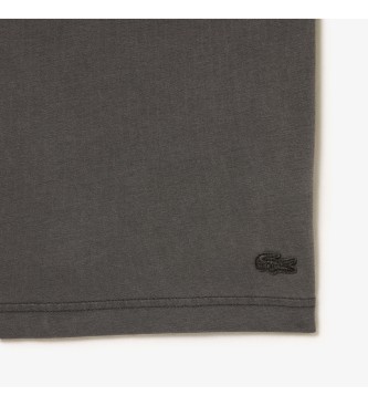 Lacoste T-shirt unissexo com logótipo cinzento