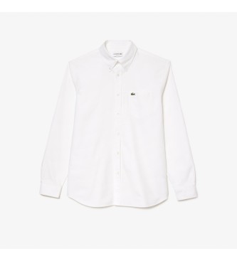 Lacoste Oxford regular fit skjorte hvid
