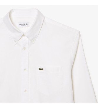 Lacoste Camisa Oxford regular fit blanco