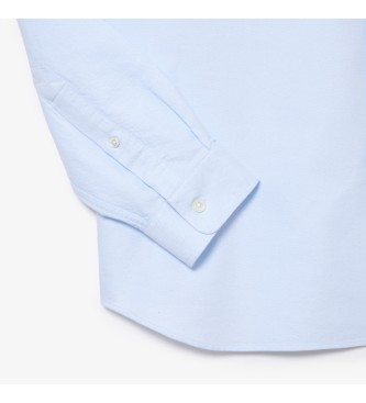 Lacoste Niebieska koszula oxford o regularnym kroju