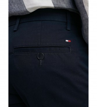 Tommy Hilfiger Spodnie chino Bleecker z elastycznej bawełny w kolorze granatowym