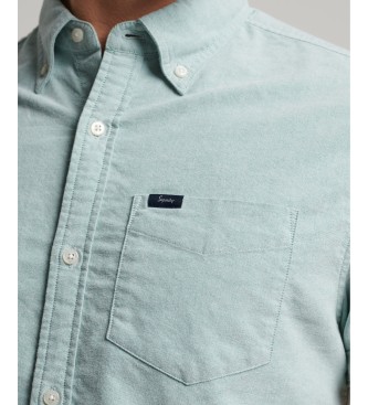 Superdry Chemise oxford verte  manches courtes 