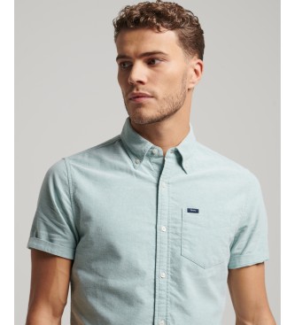 Superdry Chemise oxford verte  manches courtes 