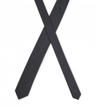 HUGO Gravata de seda preta