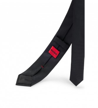 HUGO Gravata de seda preta