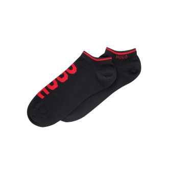 HUGO Pack 2 Pair of Cotton Ankle Socks black