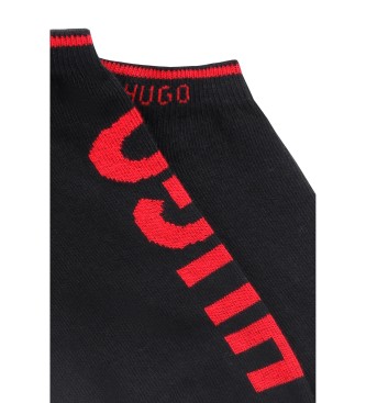 HUGO Pack 2 Pair of Cotton Ankle Socks black