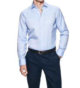 Hackett London Camisa Oxford Slim Fit azul 