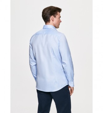 Hackett London Camisa Oxford de corte justo azul 