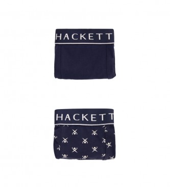 Hackett London Pack 2 Icon navy boxer shorts