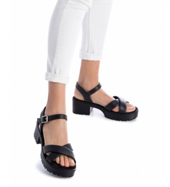 Refresh Sandals 079281 black -Height heel 5 cm
