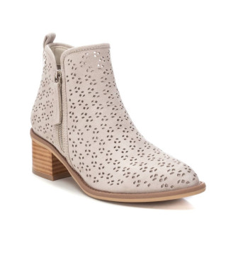 Xti Ankle Boots 142255 beige -Heel Height: 5cm