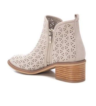 Xti Ankle Boots 142255 beige -Heel Height: 5cm