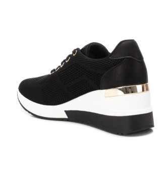 Xti Sneakers 142419 Nera - Altezza Zeppa 7Cm