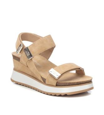 Xti Sandals 142619 brown -Height 7cm wedge