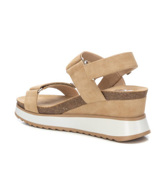 Xti Sandals 142619 brown -Height 7cm wedge