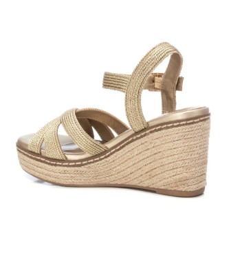 Xti Sandals 142906 gold-height wedge 8cm