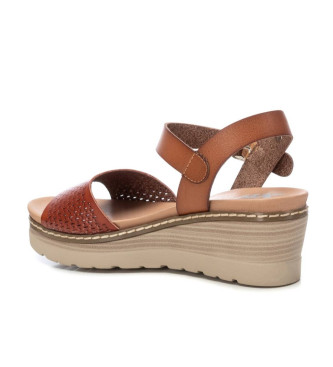 Xti Sandals 142911 brown -Height 6cm wedge