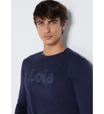 Lois Jeans T-shirt de manga comprida azul-marinho