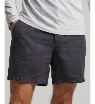 Superdry Linen shorts navy overdyed