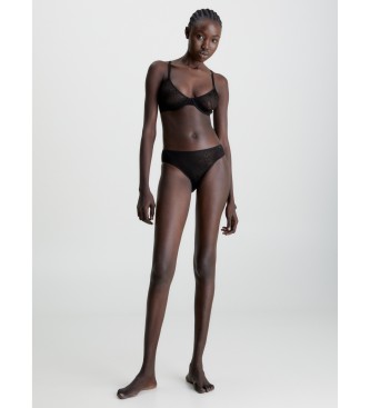 Calvin Klein Braguitas Clsicas Sheer Marquisette negro