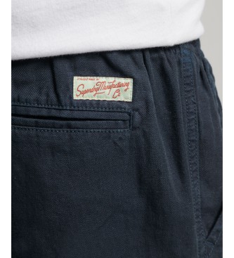 Superdry Vintage marinebl overfarvede shorts