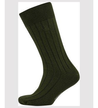 Superdry Geribde sokken van biologisch katoen unisex groen