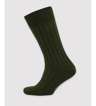 Superdry Geribde sokken van biologisch katoen unisex groen