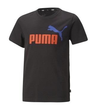 Puma Essentials+ tofarvet logo-T-shirt sort