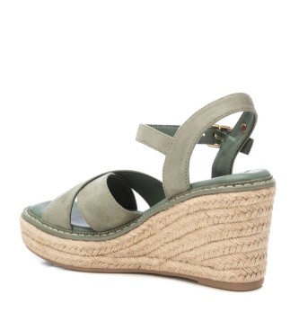 Xti Sandals 142251 green -Height wedge 8cm