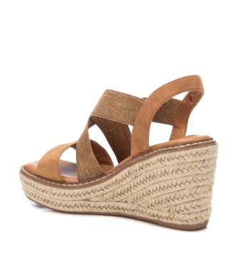 Xti Sandals 142326 brown -Height wedge 8cm