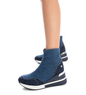 Xti Ankle boots 142646 navy -height 7cm heel