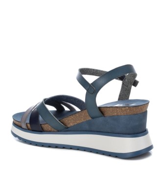 Xti Sandals 142748 blue -Height wedge 6cm