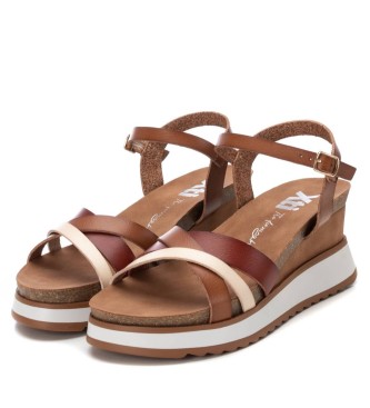 Xti Sandals 142748 taupe -Height wedge 6cm