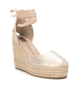Xti Sandals 142873 gold -Height wedge 9cm