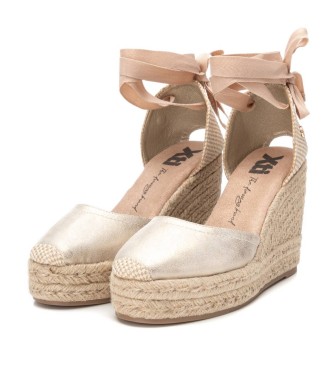 Xti Sandals 142873 gold -Height wedge 9cm